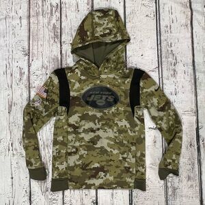 Boys Kids New York Jets NFL Football Camouflage Hoodie Nike Sports Sweatshirt